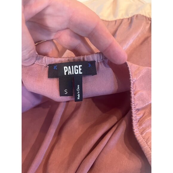 Paige Presa Halter Bodysuit Aurora Pink Shimmery Halter With Keyhole Cutout - Picture 8 of 8